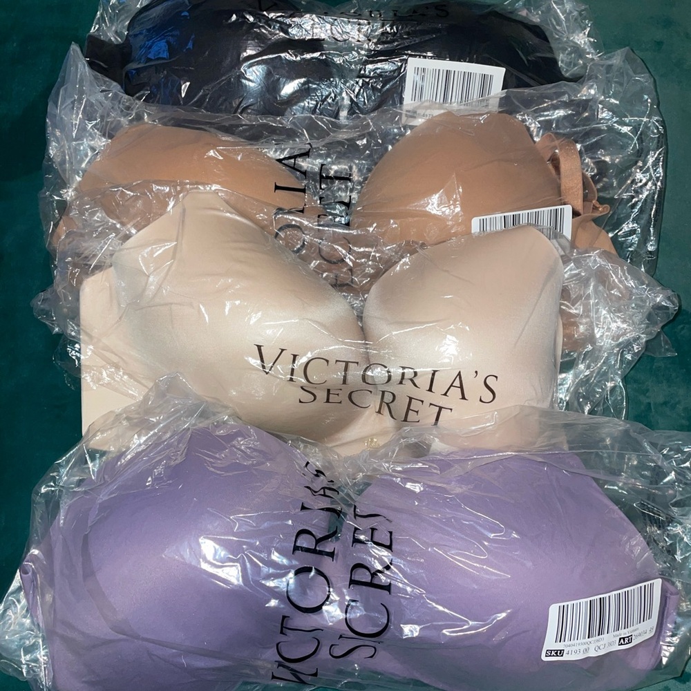 Victoria's Secret Bras in Black, Tan, Beige, and Lavender